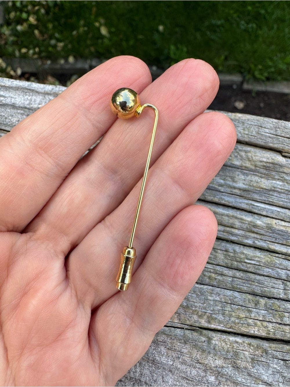 Vintage Gold Ball-Tip Stick Pin